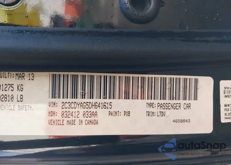 2013 Dodge Challenger Sxt z USA, uszkodzony, nr VIN 2C3CDYAG5DH641615